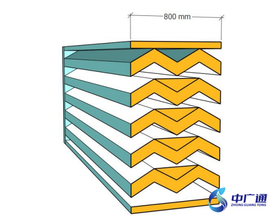M型進風消聲百葉-剖面圖
